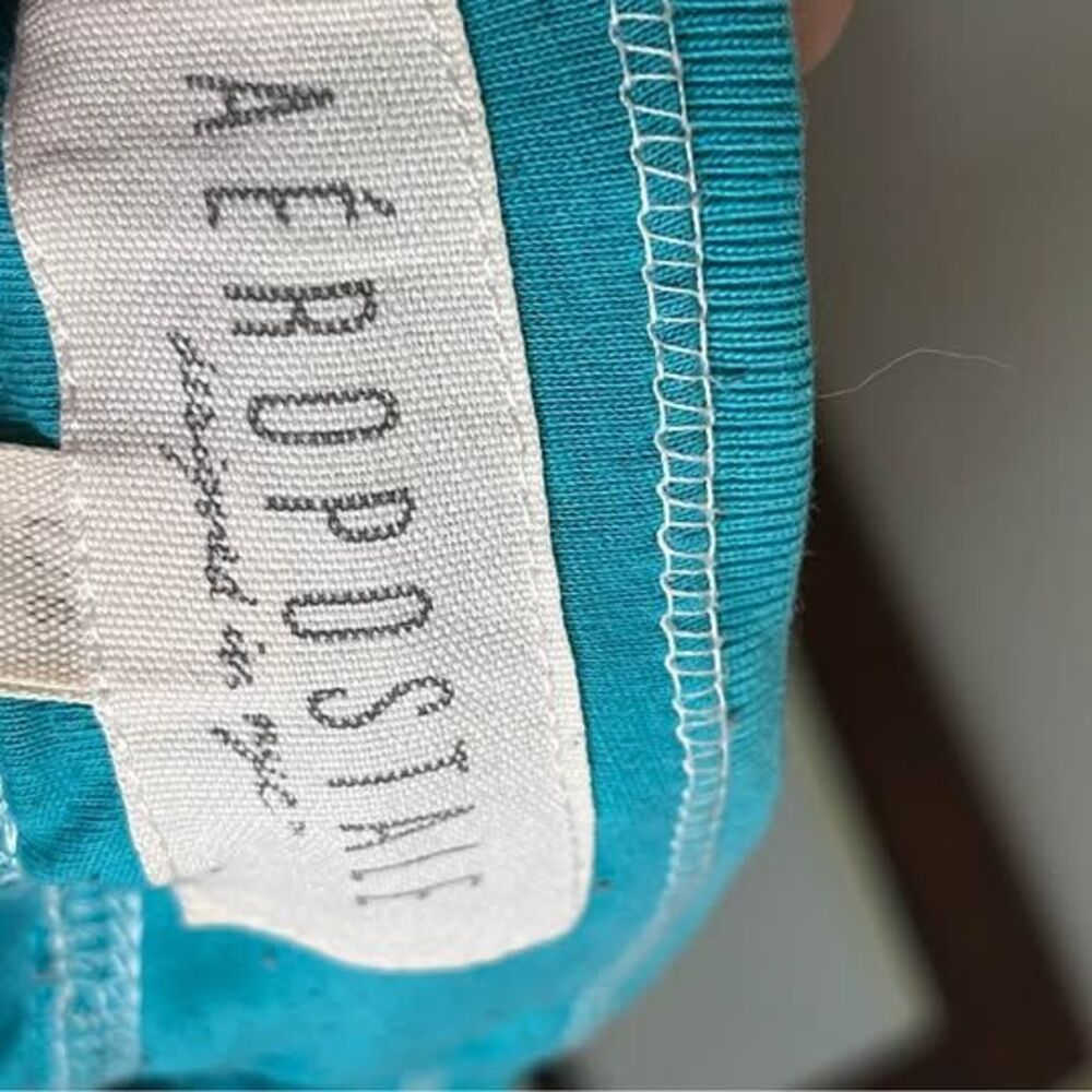 Aeropostale sweatpants teal womens sz L Y2K wide leg flare drawstring loungewear - Picture 5 of 5